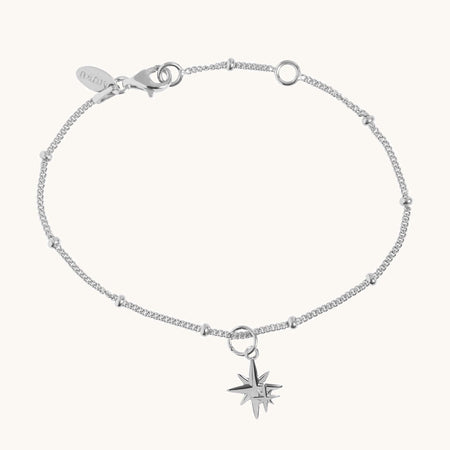 Mother and Child Bead Bracelet Silver