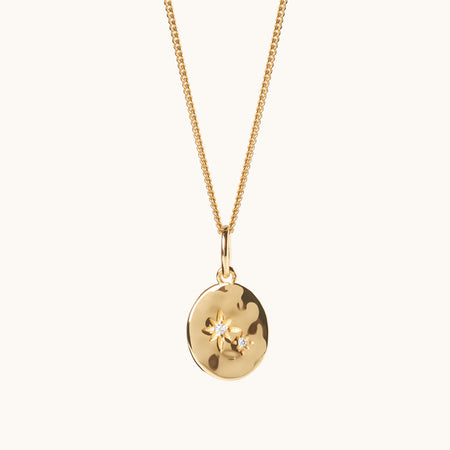 Mother and Child Necklace Gold