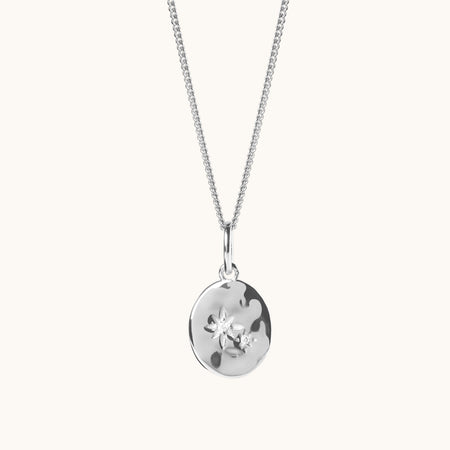 Mother and Child Necklace Silver