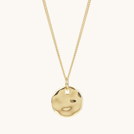 Ripple Disc Necklace Gold