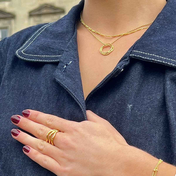 Karma Circle Necklace Gold