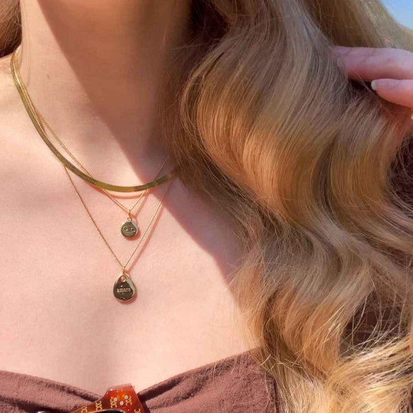 Ripple Tear Drop Pendant Silver
