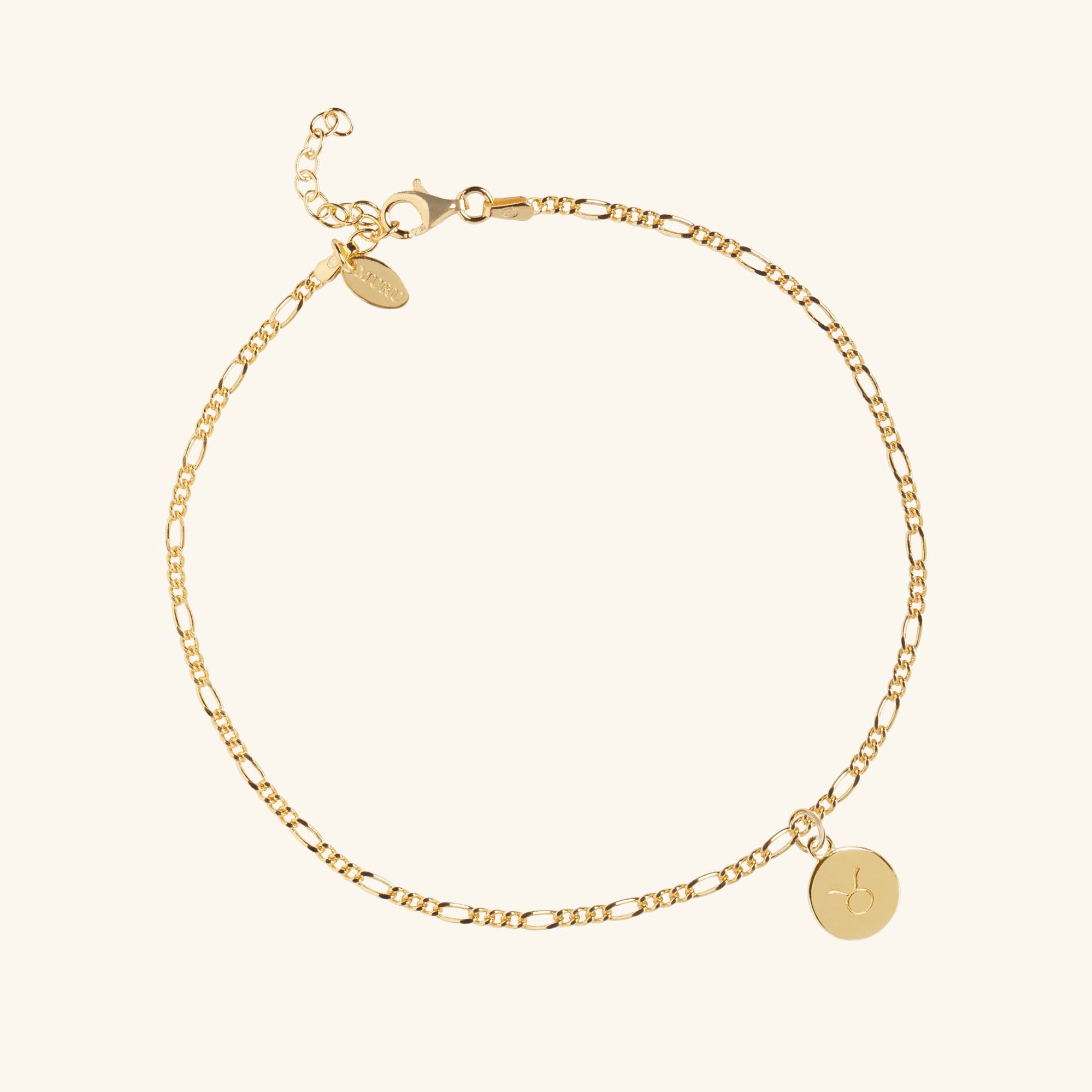 Zodiac Sign Anklet, Gold Vermeil | Personalised Astrology Anklet – Muru ...