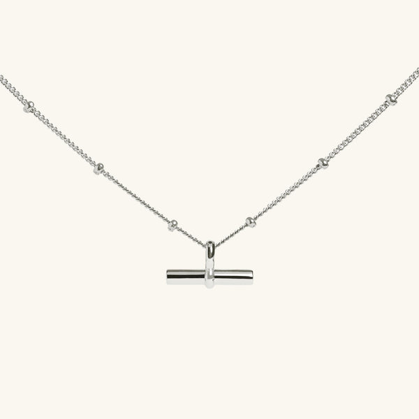 Silver bar deals choker necklace