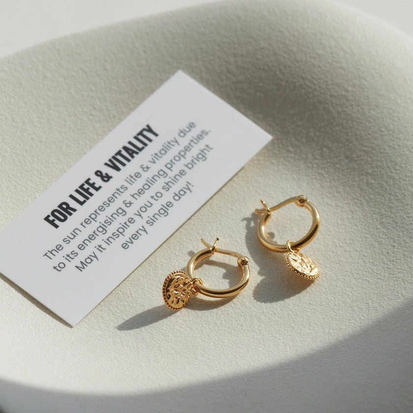 Sun Hoops, 18ct Gold-Plated Vermeil On Sterling Silver, Women's