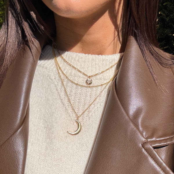 Mini Birthstone Pendant Gold
