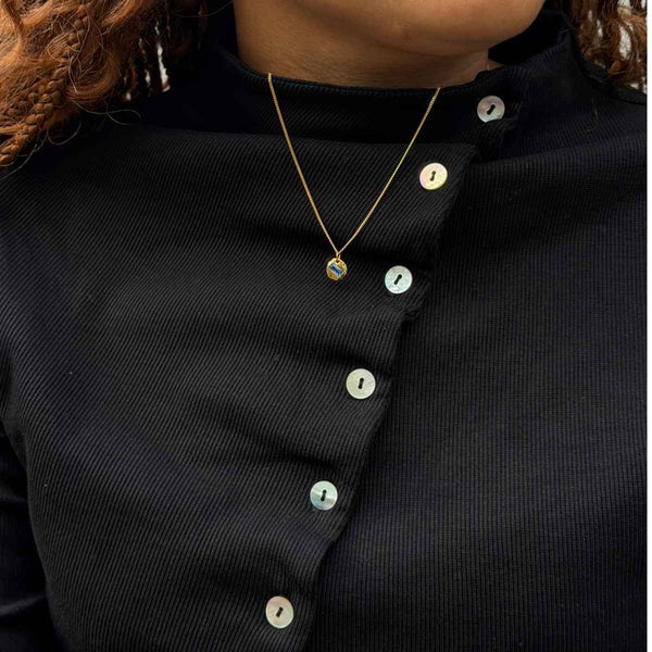 Mini Birthstone Necklace Gold